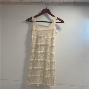 Cream Lace Tank Dress